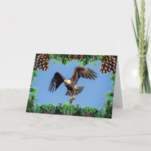 Tarjeta de Navidades de águila calva