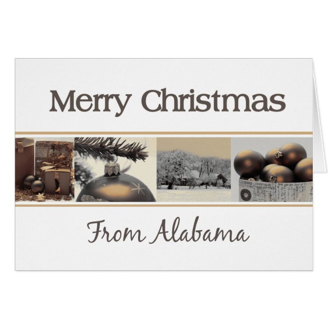 Tarjeta de Navidades de Alabama, específica del es (Anverso (Horizontal))
