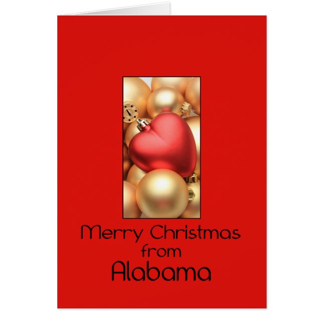 Tarjeta de Navidades de Alabama, específica del es (Frente)