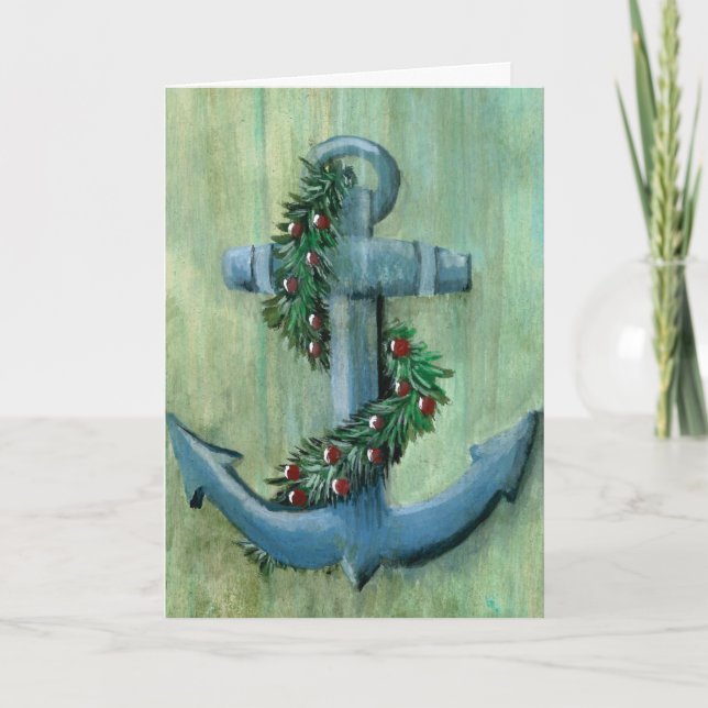 Tarjeta de Navidades de Anchor y Garland (Anverso)