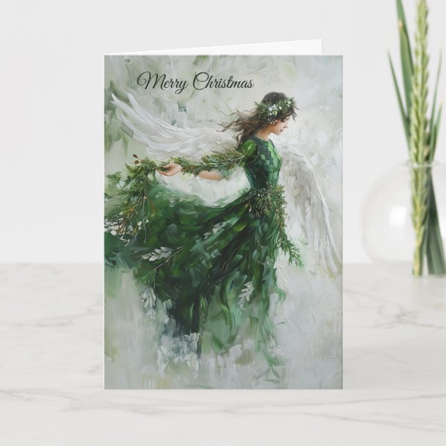 Tarjeta de Navidades de Ángel Verde (Anverso)