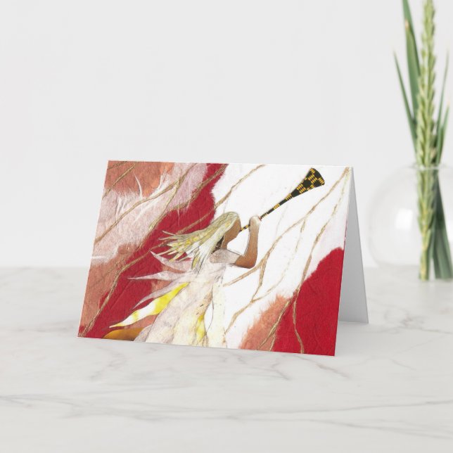 Tarjeta de Navidades de ángeles triunfantes (Anverso)