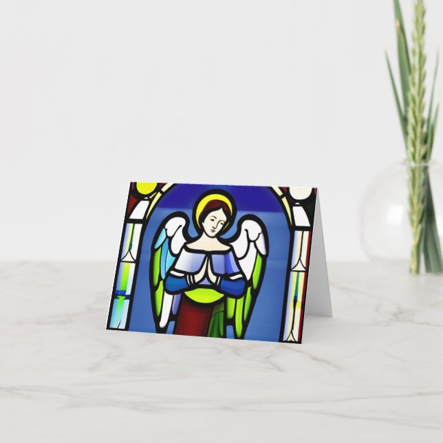 Tarjeta de Navidades de ángulos de vidrio de reser (Anverso)