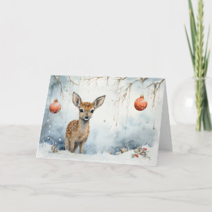 Tarjeta de Navidades de animales caprichosos