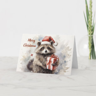 Tarjeta de Navidades de animales caprichosos