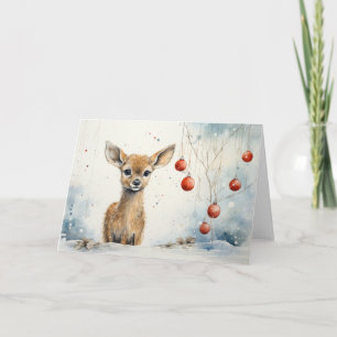 Tarjeta de Navidades de animales caprichosos