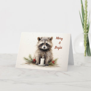 Tarjeta de Navidades de animales caprichosos