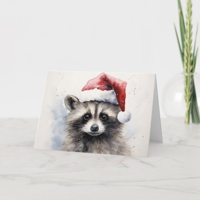 Tarjeta de Navidades de animales caprichosos (Anverso)