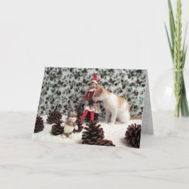 Tarjeta de Navidades de Annie's Elfin (Gato / Gati