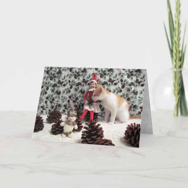 Tarjeta de Navidades de Annie's Elfin (Gato / Gati (Anverso)