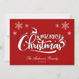 Tarjeta de Navidades de Año y Nombre de Familia Ro