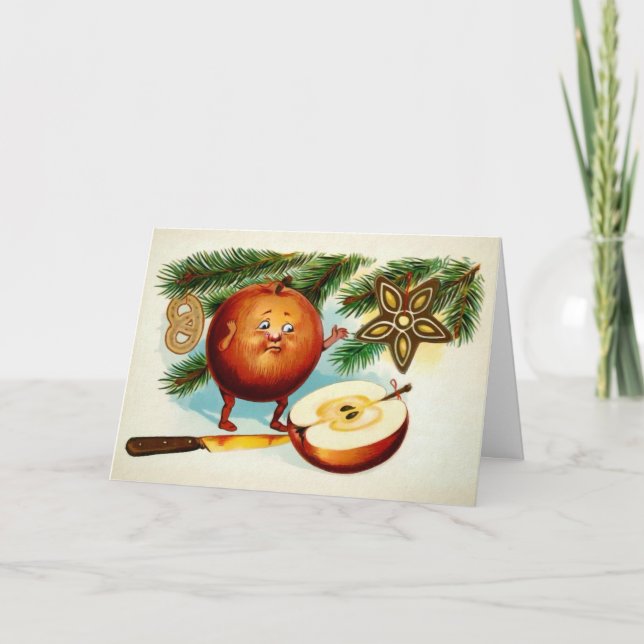 Tarjeta de Navidades de Apple de corte victoriano (Anverso)