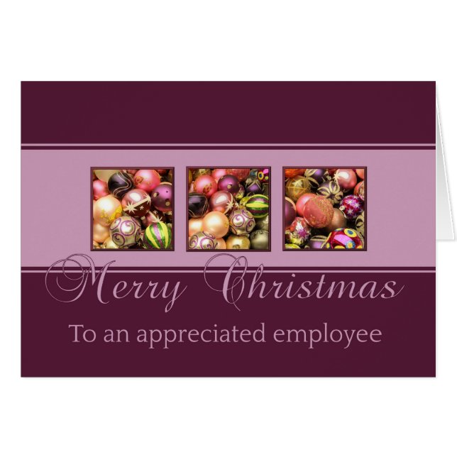 Tarjeta de Navidades de apreciación de empleados (Anverso (Horizontal))