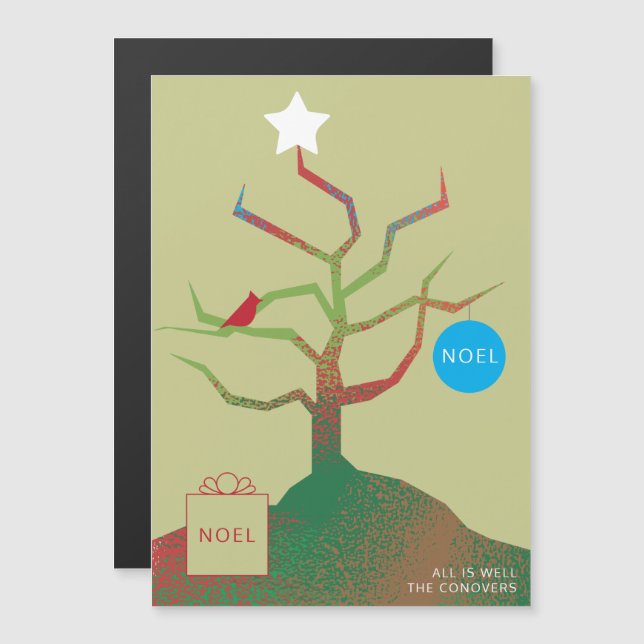 Tarjeta de Navidades De Árbol (Anverso/Reverso)