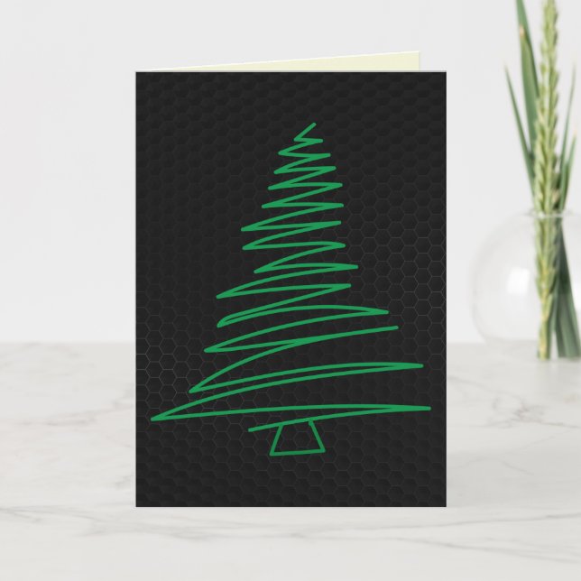 Tarjeta de Navidades de árbol de escrúpulos (Anverso)