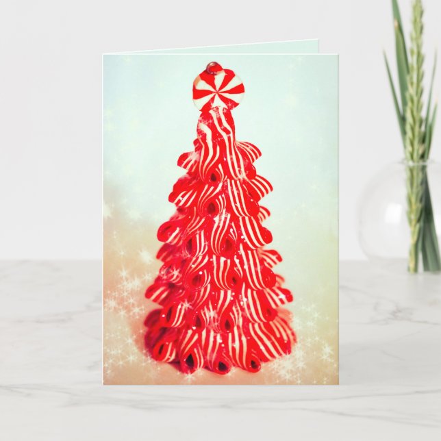 Tarjeta de Navidades de árbol de menta (Anverso)
