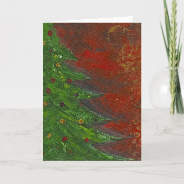 Tarjeta de Navidades de árbol de Navidad (Anverso)