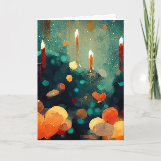 Tarjeta de Navidades de árbol de Navidad con estil (Anverso)