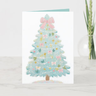 Tarjeta de Navidades de árbol de navidad de color 