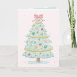 Tarjeta de Navidades de árbol de navidad de color 
