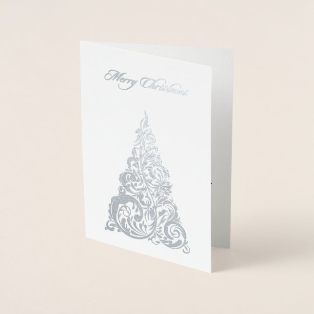 Tarjeta de Navidades de árbol de navidad de Reliev (Anverso)
