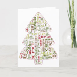 Tarjeta de Navidades de árbol de Navidad moderna