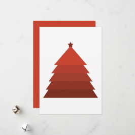 Tarjeta de Navidades de árbol de navidad rojo mini