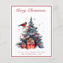 Tarjeta de Navidades de árbol de Navidad tradicion