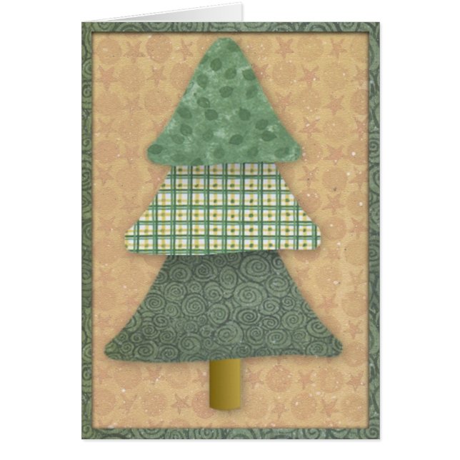 Tarjeta de Navidades de árbol de país (Frente)