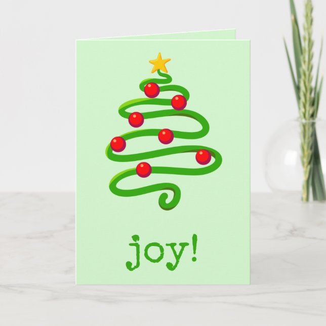 Tarjeta de Navidades de árbol festivo (Anverso)