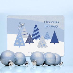 Tarjeta de Navidades de árboles caprichosos