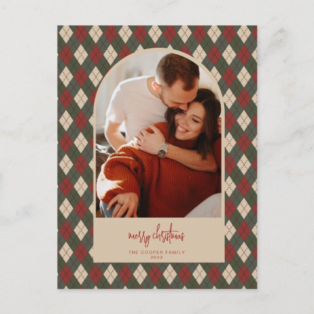 Tarjeta de Navidades de arco moderno (Anverso)