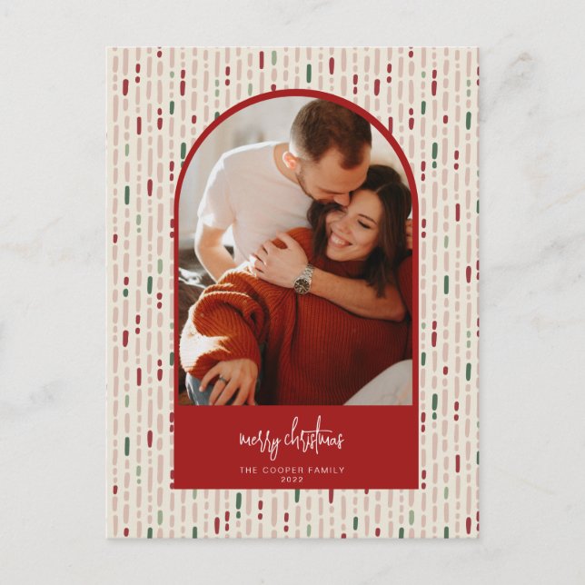 Tarjeta de Navidades de arco moderno (Anverso)