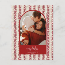Tarjeta de Navidades de arco moderno