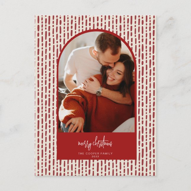 Tarjeta de Navidades de arco moderno (Anverso)