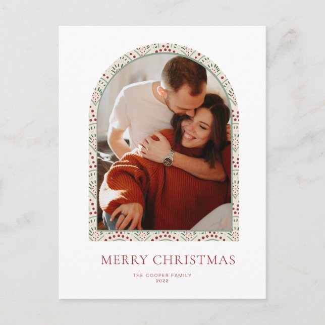 Tarjeta de Navidades de arco moderno (Anverso)