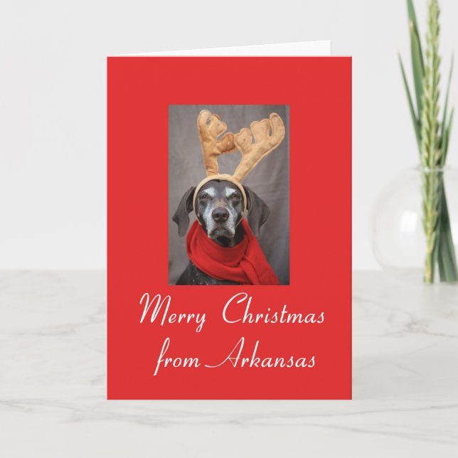 Tarjeta de Navidades de Arkansas, específica del e (Anverso)
