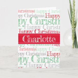 Tarjeta de navidades de arte/artesanía personaliza