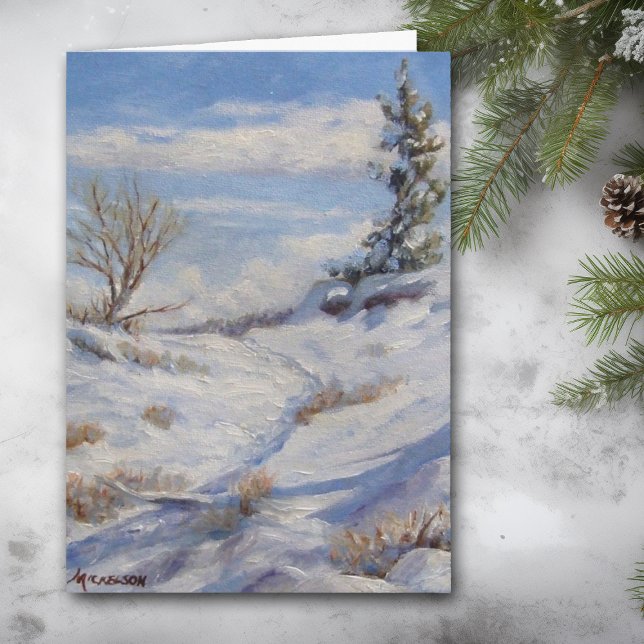 Tarjeta de Navidades de arte de Winter Path (Subido por el creador)