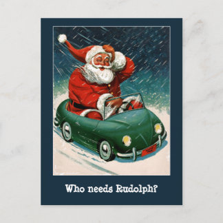 Tarjeta de Navidades de autos deportivos para Sant