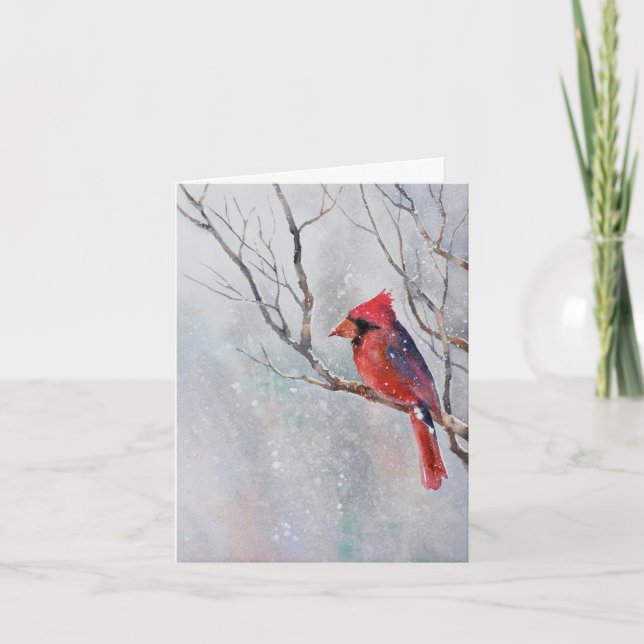 Tarjeta de Navidades de aves acuáticas (Anverso)