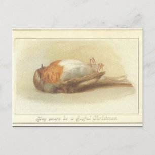 Tarjeta de Navidades de aves muertas