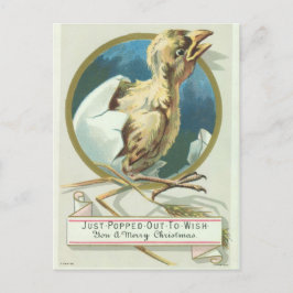 Tarjeta de Navidades de Baby Chick Victorian