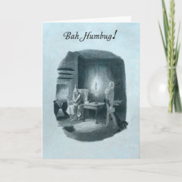 Tarjeta de Navidades de Bah Humbug Scrooge.