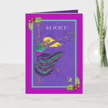 Tarjeta de Navidades de baile de alegría