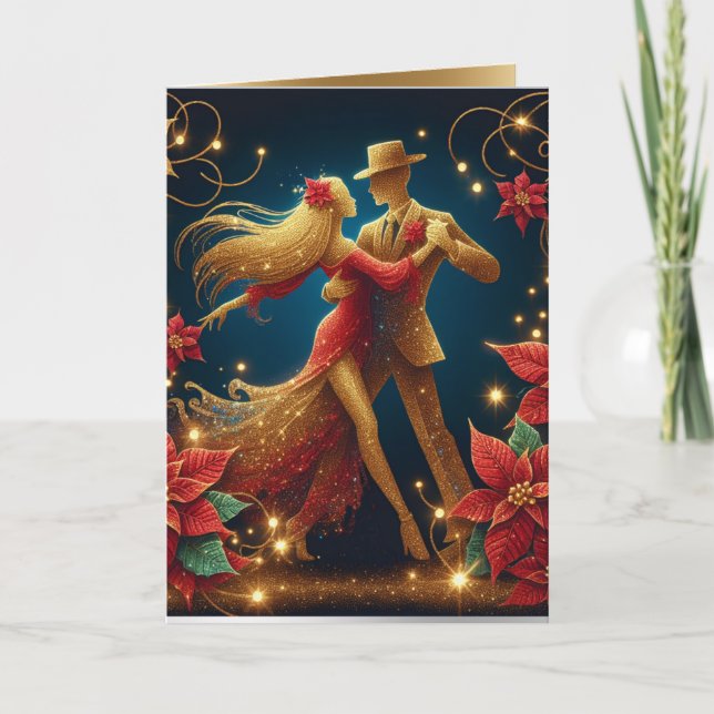 Tarjeta de Navidades de Ballroom Dancers Holidays (Anverso)