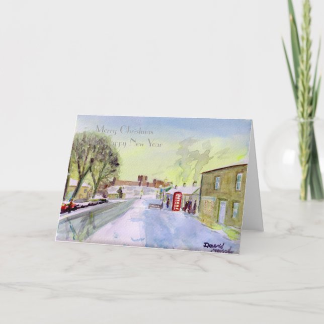 Tarjeta de Navidades de Bamburgh Village (Anverso)