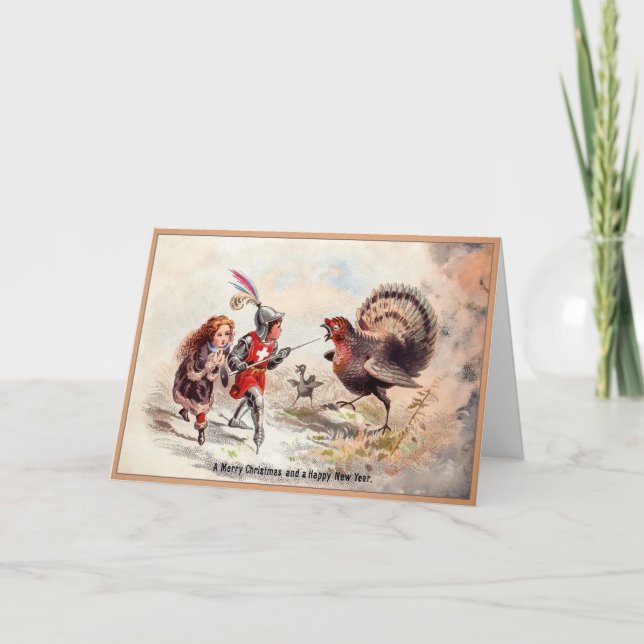 Tarjeta de Navidades de batalla de Turquía en Vict (Anverso)