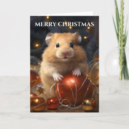 Tarjeta de Navidades de Bauble para Hamster y Navi
