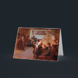 Tarjeta de Navidades de Bella Artes de Vintage<br><div class="desc">Tarjeta de Navidades de arte fino de época.</div>